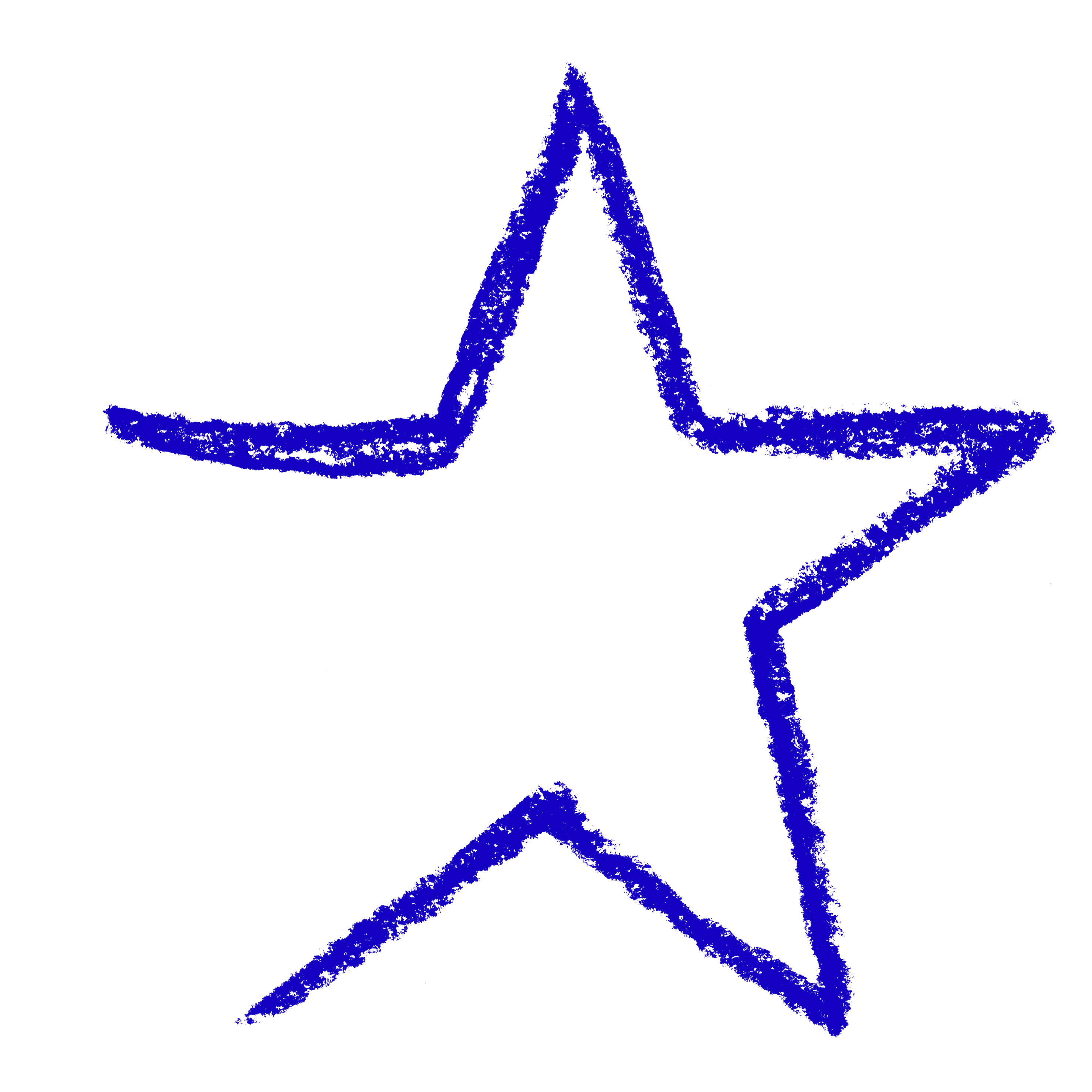 A sketch of a blue star